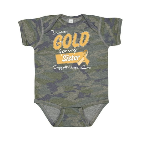 Inktastic I Wear Gold for My Sister-Support Hope Cure Gift Baby Boy or Baby Girl Bodysuit
Inktastic I Wear Gold for My Sister-Support Hope Cure Gift Baby Boy or Baby Girl Bodysuit