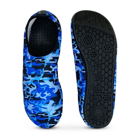 NORTY Mens Barefoot Water Shoes Adult Male Pool Skins Blue Camo 9
