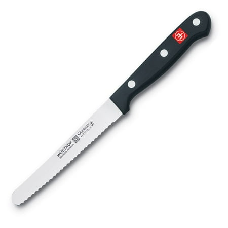 Wusthof 4.5 Inch Utility Knife Gourmet Series | Full Tang High Carbon Stain-Resistant Steel Serrated Blade
Wusthof 4.5 Inch Utility Knife Gourmet Series | Full Tang High Carbon Stain-Resistant Steel Serrated Blade