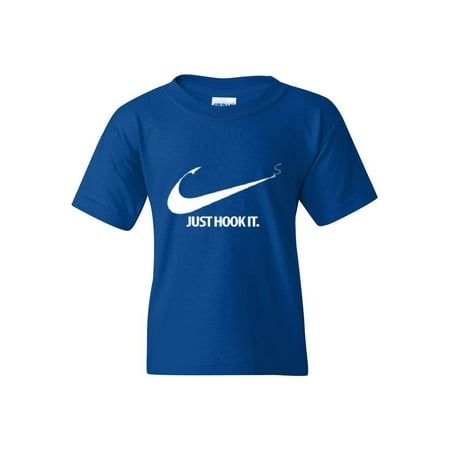 Fishing T-Shirt Just Hook It Fishing Hobby Fisherman Fish Outdoor Gift Ideas Unisex Youth Shirts