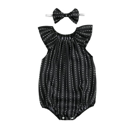 Baby Girl Romper Bodysuit Baby Fly Sleeve Ruffle Stripe Yarn Romper Jumpsuit Headwear 2pcs
Baby Girl Romper Bodysuit Baby Fly Sleeve Ruffle Stripe Yarn Romper Jumpsuit Headwear 2pcs