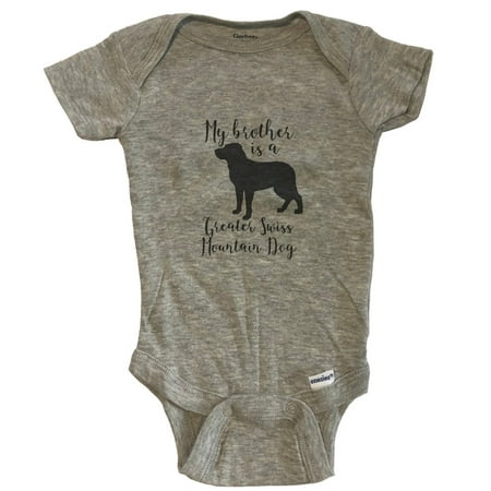 My Brother Is A Greater Swiss Mountain Dog Cute Dog Baby Bodysuit - Greater Swiss Mountain Dog One Piece Baby Bodysuit - Grey
My Brother Is A Greater Swiss Mountain Dog Cute Dog Baby Bodysuit - Greater Swiss Mountain Dog One Piece Baby Bodysuit - Grey