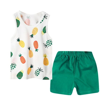 Toddler Outfits Shorts Sleeveless Tank Top Vest Elastic Waist Shorts Set 2 Piece Casual Infant Clothes Size 140 V
Toddler Outfits Shorts Sleeveless Tank Top Vest Elastic Waist Shorts Set 2 Piece Casual Infant Clothes Size 140 V