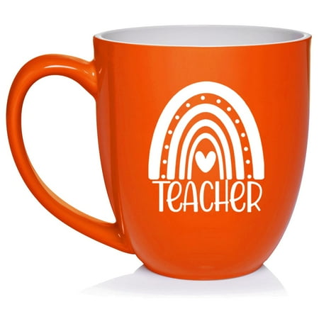 Boho Rainbow Teacher Ceramic Coffee Mug Tea Cup Gift for Her Friend Coworker Sister Gift For Teacher (16oz Orange)
Boho Rainbow Teacher Ceramic Coffee Mug Tea Cup Gift for Her Friend Coworker Sister Gift For Teacher (16oz Orange)