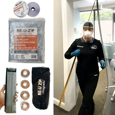 STARRY Ultra-Clear Magnetic Door Kit | Customizable 5 x 9 Cut-to-Size | 12 Mil FR Vinyl | Negative-Air Resistant and Reliable for Cleanroom Grow Room Construction Dust Barrier Thermal Pet Door
STARRY Ultra-Clear Magnetic Door Kit | Customizable 5 x 9 Cut-to-Size | 12 Mil FR Vinyl | Negative-Air Resistant and Reliable for Cleanroom Grow Room Construction Dust Barrier Thermal Pet Door