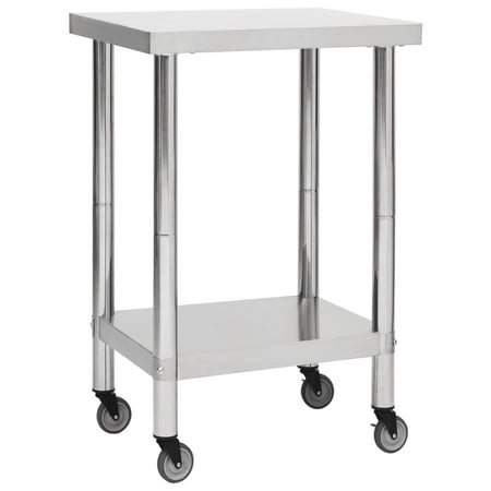 Anself Kitchen Work Table with Storage Shelf and Wheels Stainless Steel Kitchen Pre and Work Table for Restaurant School Commercial Space 23.6 x 23.6 x 33.5 Inches (L x W x H)
Anself Kitchen Work Table with Storage Shelf and Wheels Stainless Steel Kitchen Pre and Work Table for Restaurant School Commercial Space 23.6 x 23.6 x 33.5 Inches (L x W x H)