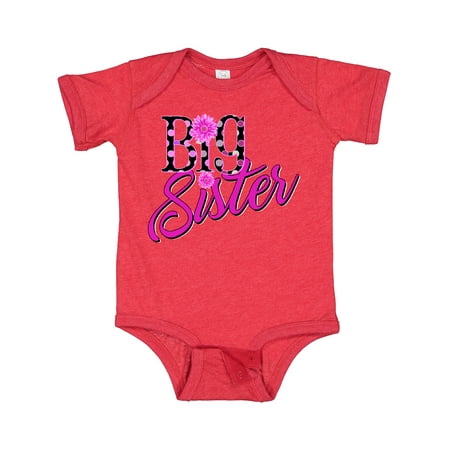 Inktastic Big Sister with Polka Dots Gift Baby Girl Bodysuit