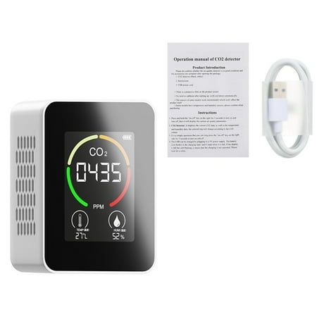 CO2 Meter Portable Indoor CO2 Detector Multifunctional -Hygrometer Detector Quality Monitor White
CO2 Meter Portable Indoor CO2 Detector Multifunctional -Hygrometer Detector Quality Monitor White