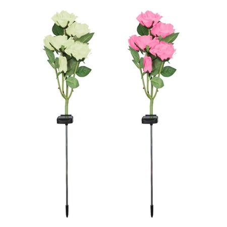 Upgraded LED Solar Powered Light With 6 Rose Flowers 2pcs Garden Lamps TANGNADE
Upgraded LED Solar Powered Light With 6 Rose Flowers 2pcs Garden Lamps TANGNADE