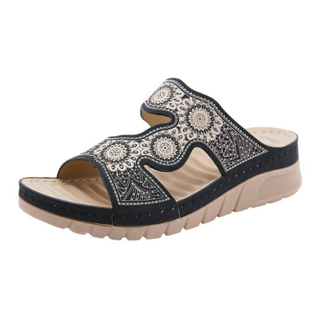 dmqupv Fashion Breathable Sandals Beach Slip-On Shoes Wedges Women Summer Toe Open Women s Womens Plush Slippers Bear Female flats-sandals Black 7.5
dmqupv Fashion Breathable Sandals Beach Slip-On Shoes Wedges Women Summer Toe Open Women s Womens Plush Slippers Bear Female flats-sandals Black 7.5