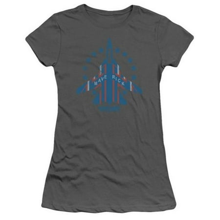 Top Gun-Maverick Short Sleeve Junior Sheer Tee, Charcoal - XL