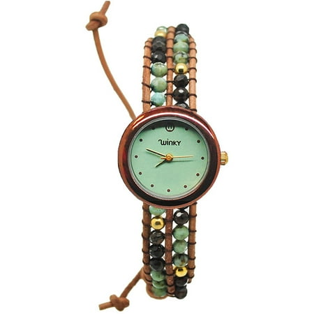 Winky Designs Classic Wrap Watch, Caribbean Seabreeze