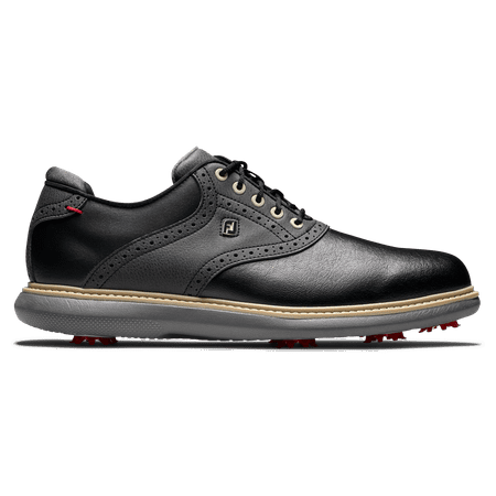 

FootJoy Men s Traditions Golf Shoes 57904 - Black/Gray - 10.5 - X-Wide