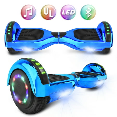 CHO Power Sports 6.5 inch Wheel Hoverboard Electric Smart Self Balancing Scooter Hoover Board with Built in Speaker LED Light - UL2272 Certified