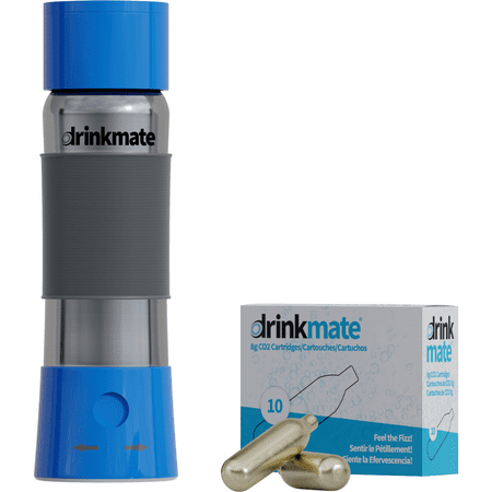 DrinkMate instaFizz Carbonating Water Bottle - Sparkles ANY Drink On the Go - 21oz Stainless Steel BPA-Free Wide Mouth With Insulating Sleeve and Ten 8g CO2 Chargers (Blue)
DrinkMate instaFizz Carbonating Water Bottle - Sparkles ANY Drink On the Go - 21oz Stainless Steel BPA-Free Wide Mouth With Insulating Sleeve and Ten 8g CO2 Chargers (Blue)
