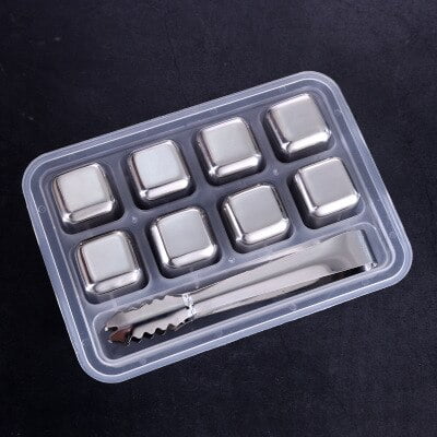 

Reusable Bar Counter Whiskey Cooler Stainless Steel Ice Cube Whiskey Cooling Beer Beverage Quick Frozen Kitchen Gadgets Bar Tools