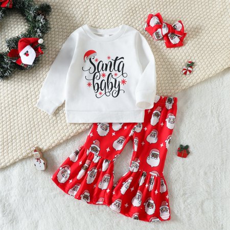 RPVATI Toddler Baby Child Children Kids Clothes Long Sleeve Striped Christmas T Shirts Headwear Flare Pants 3 Pieces Fall Winter Outfits Set
RPVATI Toddler Baby Child Children Kids Clothes Long Sleeve Striped Christmas T Shirts Headwear Flare Pants 3 Pieces Fall Winter Outfits Set