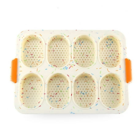 Silicone Bun Bread Pan 8 Cells Soft Nonstick French Bread Roll Die Perforated Loaf Stencils Tray for DIY Baking Multicolour
Silicone Bun Bread Pan 8 Cells Soft Nonstick French Bread Roll Die Perforated Loaf Stencils Tray for DIY Baking Multicolour