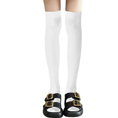 Sebtyili Women s Casual Solid Medium Tube Socks Calf Socks Homewear Socks