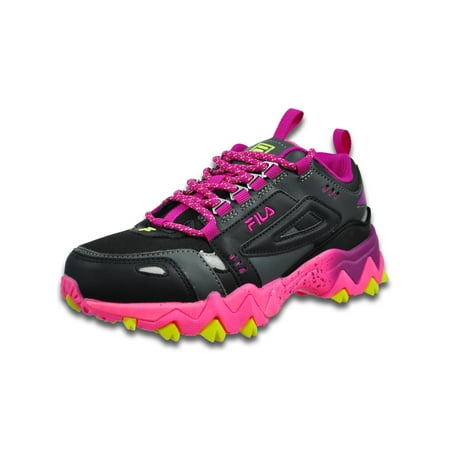Fila Girls Oakmont Lo-Top Sneakers - black multi 4 youth