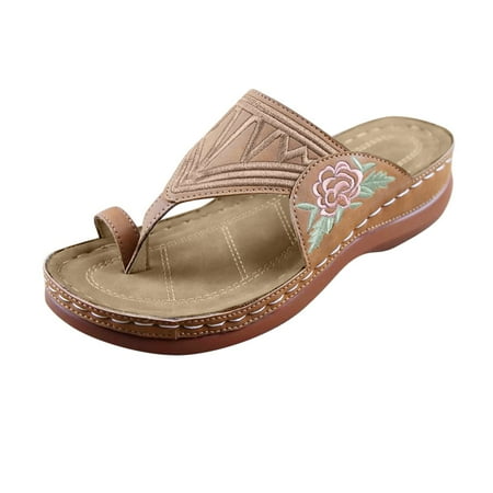Cotonie Large Size Embroidered Buckle Clip Finger Comfortable Wedge Heel Female Sandals
Cotonie Large Size Embroidered Buckle Clip Finger Comfortable Wedge Heel Female Sandals