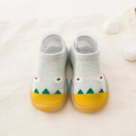 Pejock Little Girls Little Boys Sneakers Lightweight Breathable Running Shoes Toddler Baby Boys Girls Cute Fashion Cartoon Pattern Cotton Breathable Soft Non-slip Toddler Shoes Socks 9M-3Years