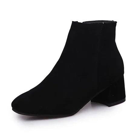 Women‘s Solid Color Block Heeled Ankle Boots Side Zipper Short Boots Women‘s Footwear
Women‘s Solid Color Block Heeled Ankle Boots Side Zipper Short Boots Women‘s Footwear
