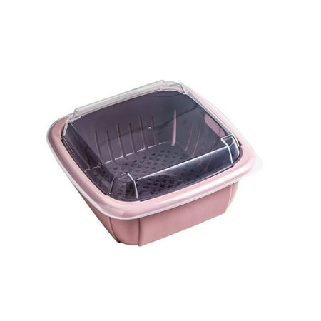 Double-Layer Plastic Drain Basket With Cover Fruit Grains Household Kitchen Dried Fruit Storage and Preservation Box
Double-Layer Plastic Drain Basket With Cover Fruit Grains Household Kitchen Dried Fruit Storage and Preservation Box
