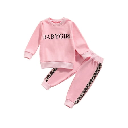 Sunisery Autumn Toddler Baby Girls Clothes Letter Leopard Printed Long Sleeve Pullover Sweatshirt Tops Pants Sets Pink 12-18 Months
Sunisery Autumn Toddler Baby Girls Clothes Letter Leopard Printed Long Sleeve Pullover Sweatshirt Tops Pants Sets Pink 12-18 Months