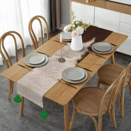 Red Brown Cowhide Table Runner Imitation Linen Table Runner With Green Tassels For Party And Dining Room 14 x 60
Red Brown Cowhide Table Runner Imitation Linen Table Runner With Green Tassels For Party And Dining Room 14 x 60