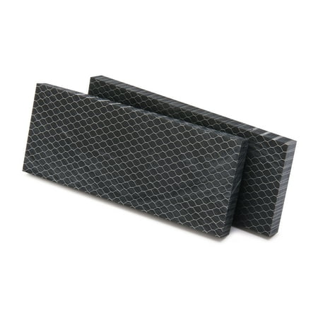 WoodRiver Acrylic Honeycomb Knife Scale - Black - 3/8 x 2 x 5 - 2 Piece