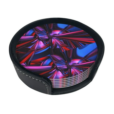Round Pu Leather Coaster Red-And-Blue-Lines- Heat - Resistant Beverage Cup Mat-Fancy Decor For Kitchen Office Dining Room Table - Drink Protector 6-Slice
Round Pu Leather Coaster Red-And-Blue-Lines- Heat - Resistant Beverage Cup Mat-Fancy Decor For Kitchen Office Dining Room Table - Drink Protector 6-Slice