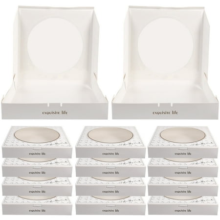 20pcs Pizza Box with Window Pizza Case with Clear Window Pizza Container Home Supplies