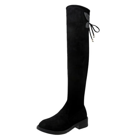 Black Boots for Women Womens Shoes Retro Fashion But Knee High Boots Flat Low Heel Solid Color Slip On Mid Boots Over-The-Keen Boots for Women Artificial leather Black
Black Boots for Women Womens Shoes Retro Fashion But Knee High Boots Flat Low Heel Solid Color Slip On Mid Boots Over-The-Keen Boots for Women Artificial leather Black