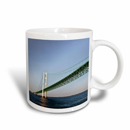 

3dRose Sailing Under the Mackinac Bridge in Mackinac Island Michigan USA - Ceramic Mug 15-ounce