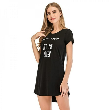 Oaktree Cotton Nightdress Ladies Solid Color Cartoon Nightdress O-Neck Short Sleeve Homewear Summer Plus Size
Oaktree Cotton Nightdress Ladies Solid Color Cartoon Nightdress O-Neck Short Sleeve Homewear Summer Plus Size