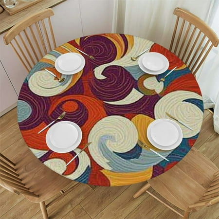 Ollo0ord Abstract Round Tablecloth Fitted Bold Spiral Motifs Circled Modern Print Elastic Edged Polyester Table Cloth Fits Round Table for Outdoor Indoor Use Orange Ruby Ivory 46 -50
Ollo0ord Abstract Round Tablecloth Fitted Bold Spiral Motifs Circled Modern Print Elastic Edged Polyester Table Cloth Fits Round Table for Outdoor Indoor Use Orange Ruby Ivory 46 -50