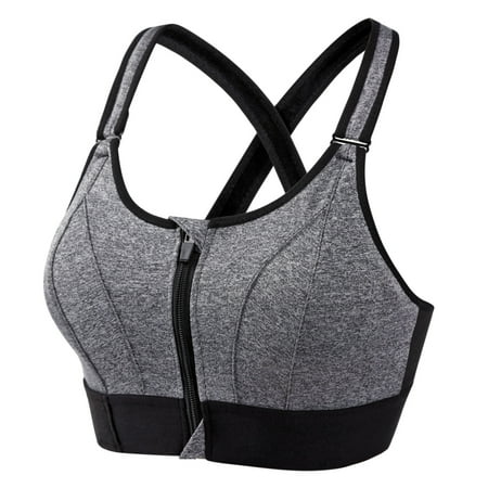 Spdoo High Impact Sports Bra for Women Zip Front Full-Support Wirefree Bras Gray 2XL
Spdoo High Impact Sports Bra for Women Zip Front Full-Support Wirefree Bras Gray 2XL
