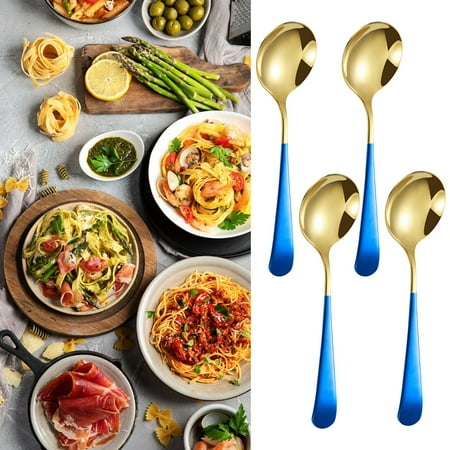 Christmas Sale Tableware Round Spoon 304 Stainless Spoon Fork Household Cute Small Soup Spoon Thick Round Bottom Eating Spoon by BnGAJN
Christmas Sale Tableware Round Spoon 304 Stainless Spoon Fork Household Cute Small Soup Spoon Thick Round Bottom Eating Spoon by BnGAJN