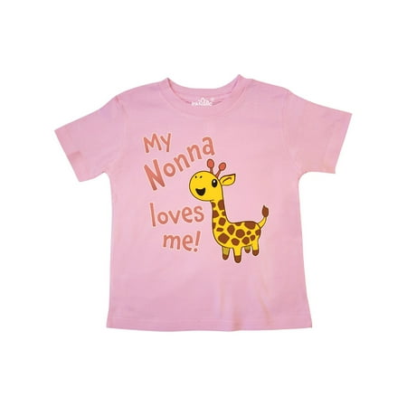 Inktastic My Nonna Loves me- cute giraffe Gift Toddler Boy or Toddler Girl T-Shirt