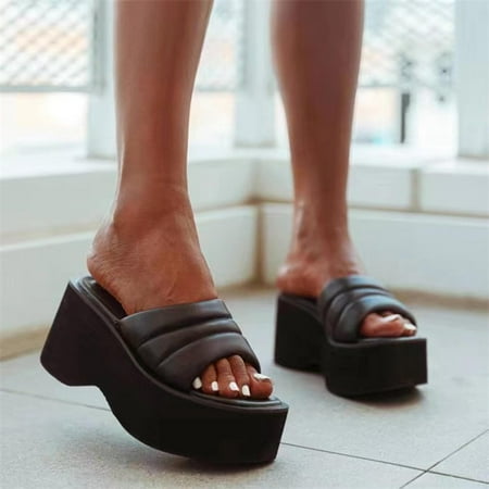 Tawop Womens Shoes Casual Wedges Sandals Thick Sole Chunky Heel Slippers Shoes Artificial Leather Black 43(Us:9.5)
Tawop Womens Shoes Casual Wedges Sandals Thick Sole Chunky Heel Slippers Shoes Artificial Leather Black 43(Us:9.5)