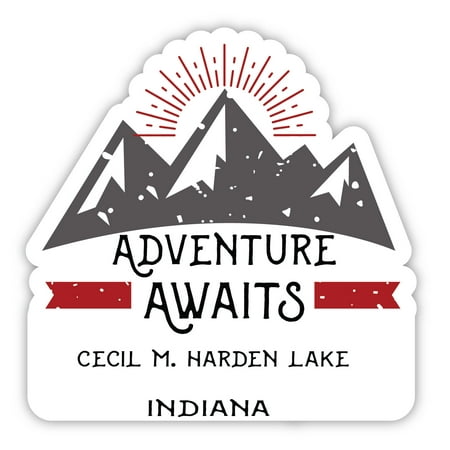 Cecil M. Harden Lake Indiana Souvenir 4-Inch Magnet Adventure Awaits Design