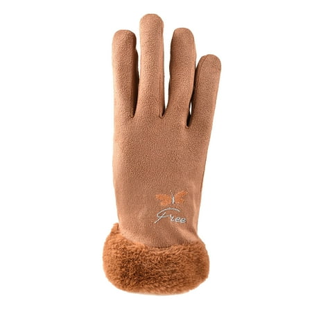 Dadaria Womens Gloves Women Suede Warm Gloves With Butterfly Print Index Finger T-ouch Screen Khaki Women
Dadaria Womens Gloves Women Suede Warm Gloves With Butterfly Print Index Finger T-ouch Screen Khaki Women