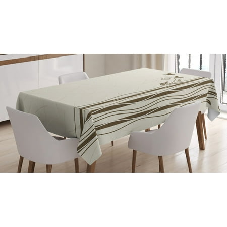 Nature Tablecloth Abstract Wavy Swirled Tree Branches with Leaves and Little Birds Illustration Rectangular Table Cover for Dining Room Kitchen 52 X 70 Inches Eggshell Brown by Ambesonne
Nature Tablecloth Abstract Wavy Swirled Tree Branches with Leaves and Little Birds Illustration Rectangular Table Cover for Dining Room Kitchen 52 X 70 Inches Eggshell Brown by Ambesonne