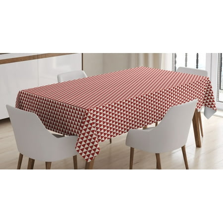 Geometric Tablecloth Pattern of Triangles Bicolor Illustration Mosaic Style Grunge Composition Rectangular Table Cover for Dining Room Kitchen 60 X 84 Inches Ruby and Cream by Ambesonne
Geometric Tablecloth Pattern of Triangles Bicolor Illustration Mosaic Style Grunge Composition Rectangular Table Cover for Dining Room Kitchen 60 X 84 Inches Ruby and Cream by Ambesonne