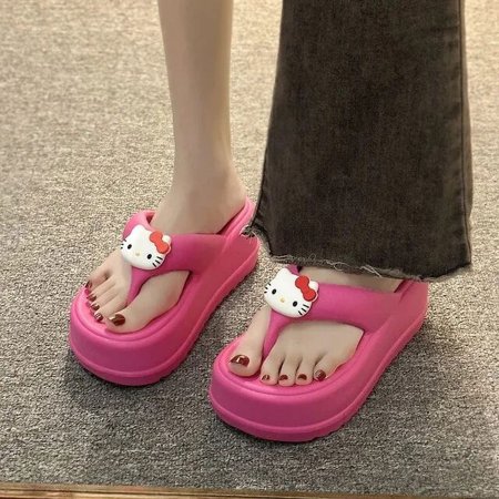 Sanrio Hello Kitty Flip Flops Women Summer Outdoor Platform Shoes Cartoon Beach Sandals Y2k Female New Korean Fashion Slippers
Sanrio Hello Kitty Flip Flops Women Summer Outdoor Platform Shoes Cartoon Beach Sandals Y2k Female New Korean Fashion Slippers