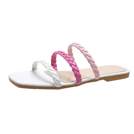 GNEIKDEING Womens Casual Shoes Breathable Indoor Flat Outdoor Leisure Slippers Gift on Clearance