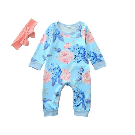 Fesfesfes Newborn Infant Baby Jumpsuit Long Sleeve Floral Printed Jumpsuit Romper+Headbands Sets Sale or Clearance
Fesfesfes Newborn Infant Baby Jumpsuit Long Sleeve Floral Printed Jumpsuit Romper+Headbands Sets Sale or Clearance