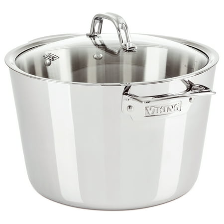 Viking Contemporary 3 Ply Mirror Finish Stainless Steel 8 Quart Covered Stockpot
Viking Contemporary 3 Ply Mirror Finish Stainless Steel 8 Quart Covered Stockpot