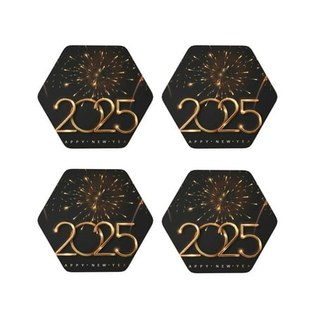 Lukts 2025 Golden On New Year Print Leather Drinks Coasters Set of 4 Suitable or Drinks Furniture Protection and Easy Clean up-Hexagon
Lukts 2025 Golden On New Year Print Leather Drinks Coasters Set of 4 Suitable or Drinks Furniture Protection and Easy Clean up-Hexagon